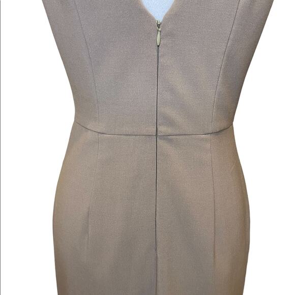 Lapis Tan Sleeveless Sheath Knee Length Dress Size Small - Picture 6 of 11